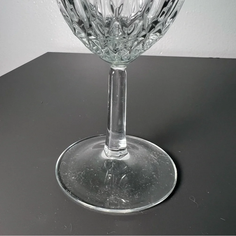Small Crystal Wine Glass Goblet Clear Glass Stemmed - Picture 5 of 7